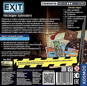 Board Game - Exit Quest. The Archaeologist's Legacy