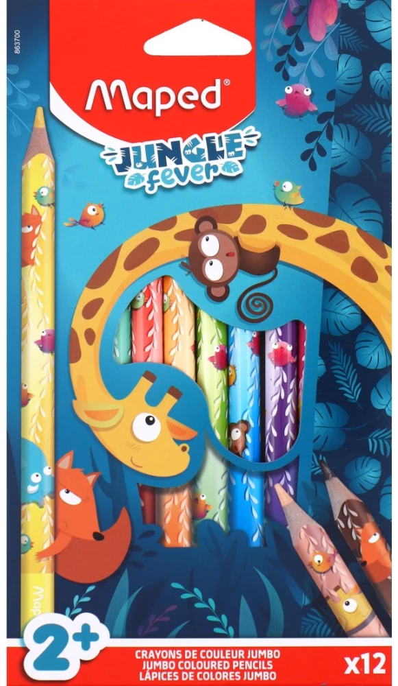 MAPED Jumbo Jungle Fever Colored Pencils