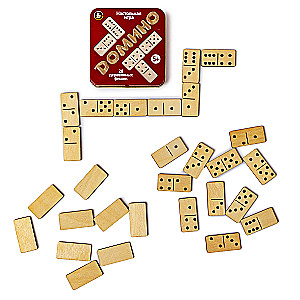 Wooden Game "Domino" (Tin Box)