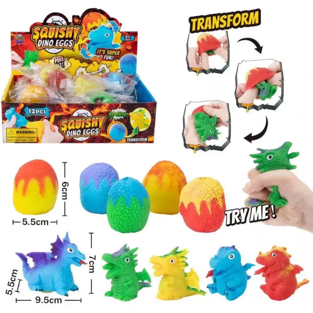 Squish - Dinosaur Egg, assorted