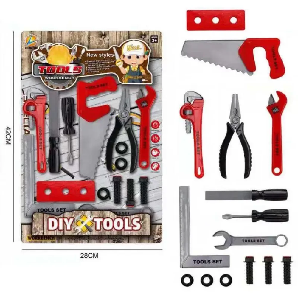 Toy Set with Tools - DIY TOOLS, 15 Items