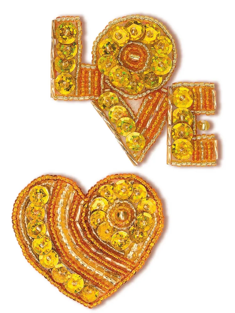 Set for 2 brooches - Love and Heart