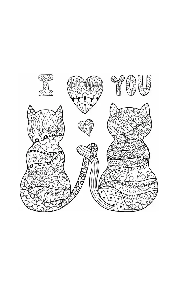 Purring Therapy. Stress Relief Coloring Books