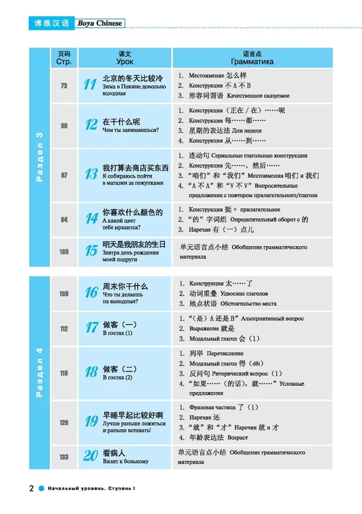 Boya Chinese Language Course. Beginner Level. Level 1