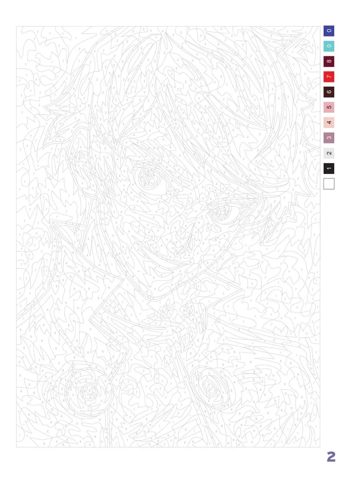 Amazing Manga. Coloring by Numbers