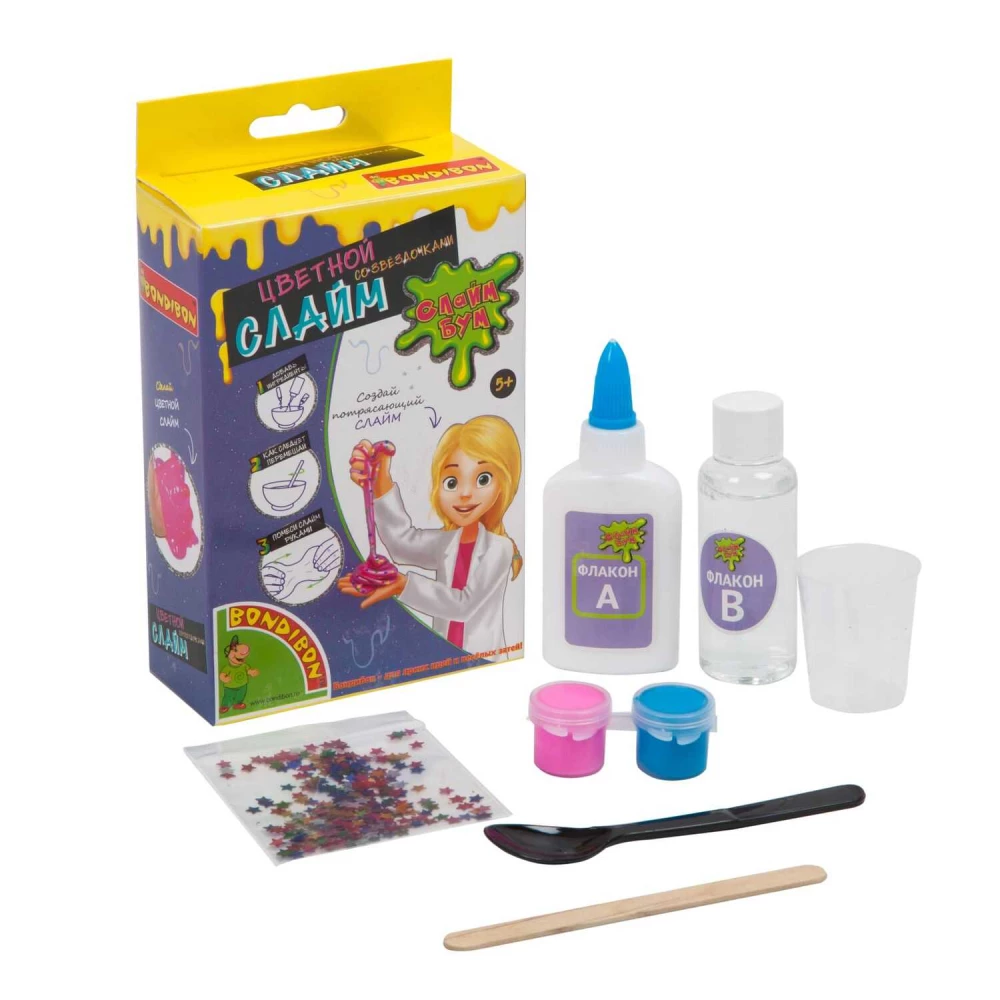 Toy set - Slime Boom: Colorful slime with stars