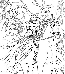 Princesses. Gothic and Beautiful. Fantasy Coloring Book