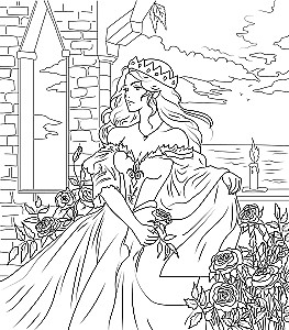 Princesses. Gothic and Beautiful. Fantasy Coloring Book