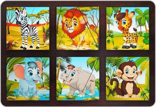 Development Board - Build a Square. Animals of Africa