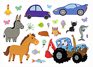 Sticker Album 100 Stickers - The Journey of the Blue Tractor